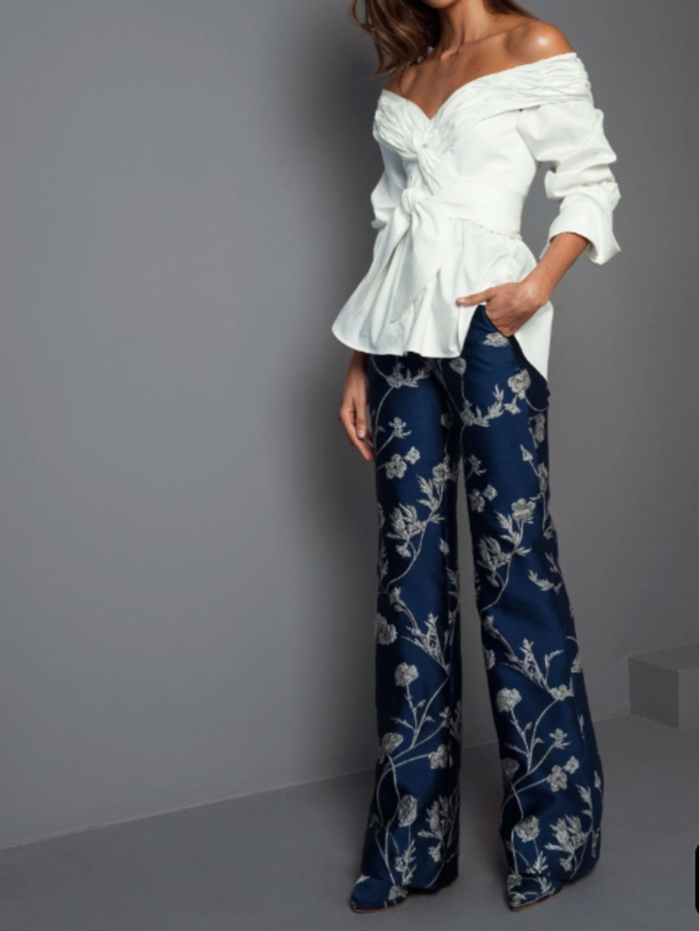 Johanna Ortiz Arina Brocade Jacquard Floral Pants Size 6
